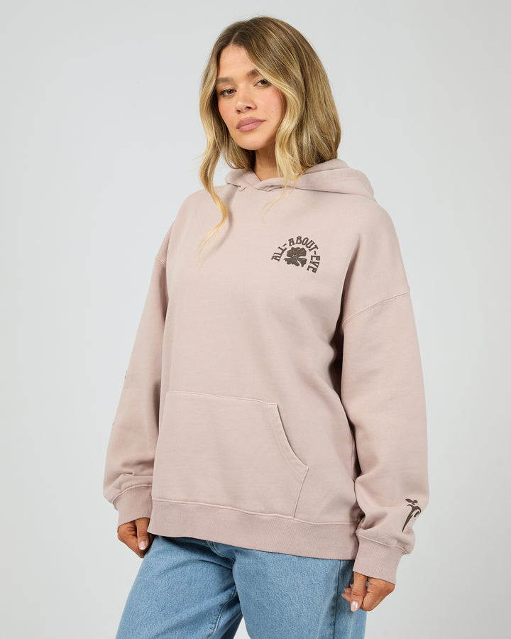 Flower Co Relaxed Hoodie Fawn