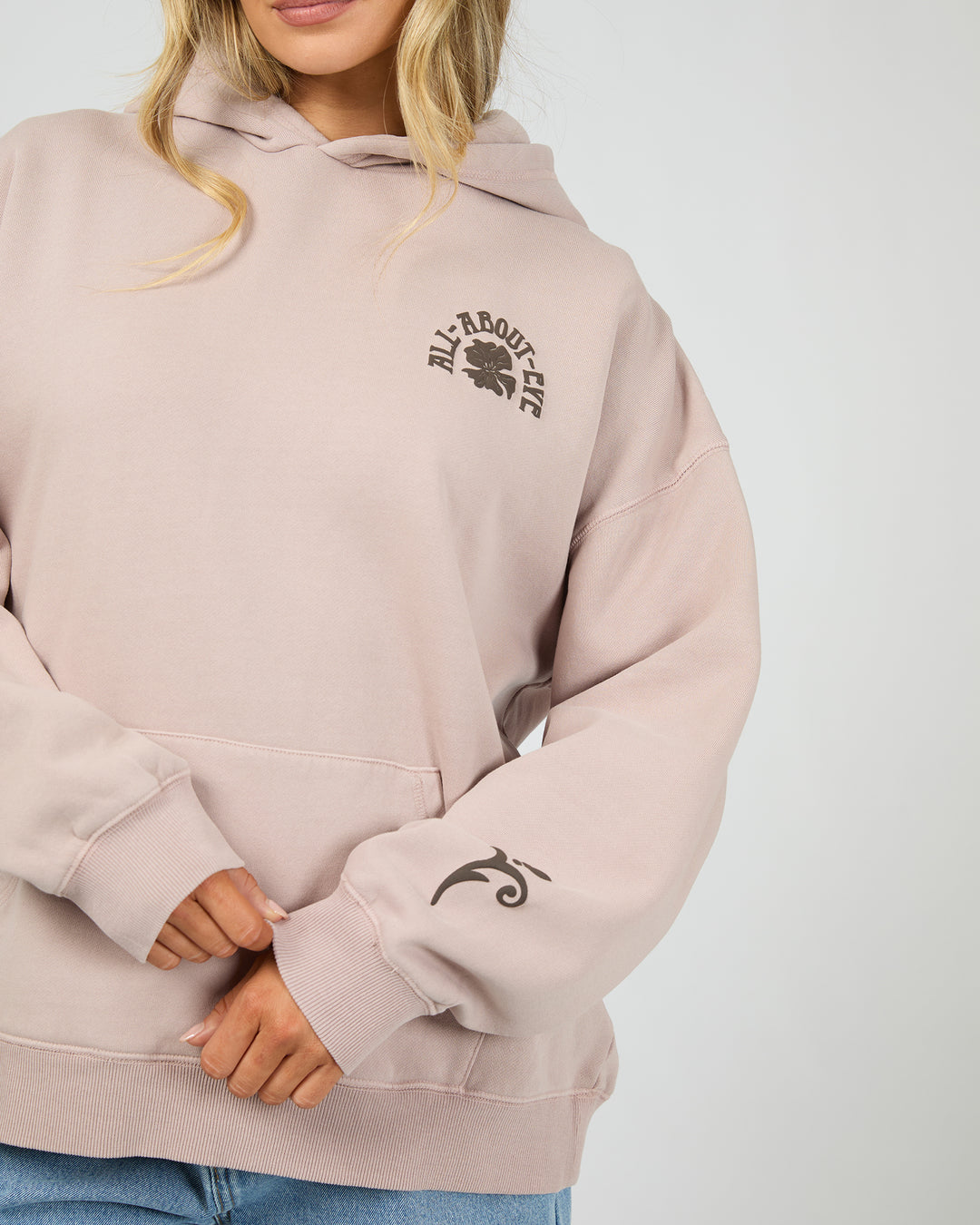 Flower Co Relaxed Hoodie Fawn