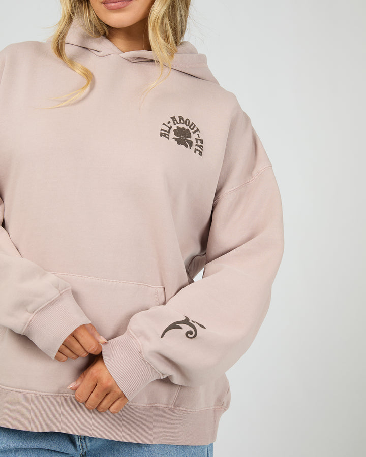 Flower Co Relaxed Hoodie Fawn