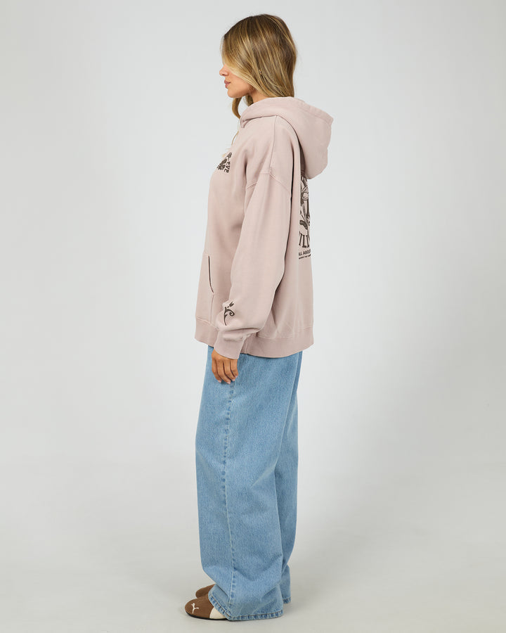 Flower Co Relaxed Hoodie Fawn