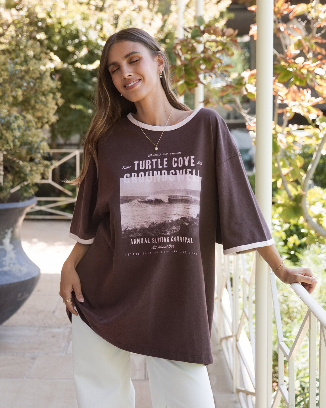 Cove Oversized Tee Brown