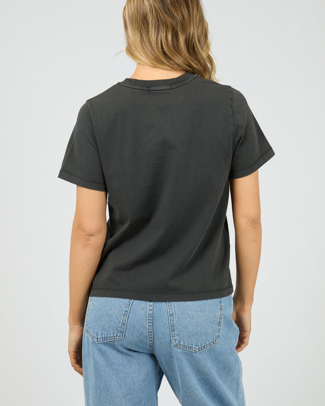 Vintage Studded Tee Washed Black