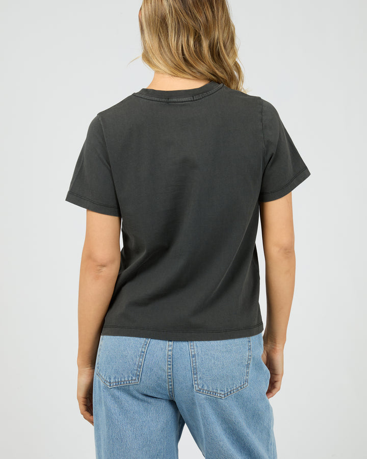 Vintage Studded Tee Washed Black