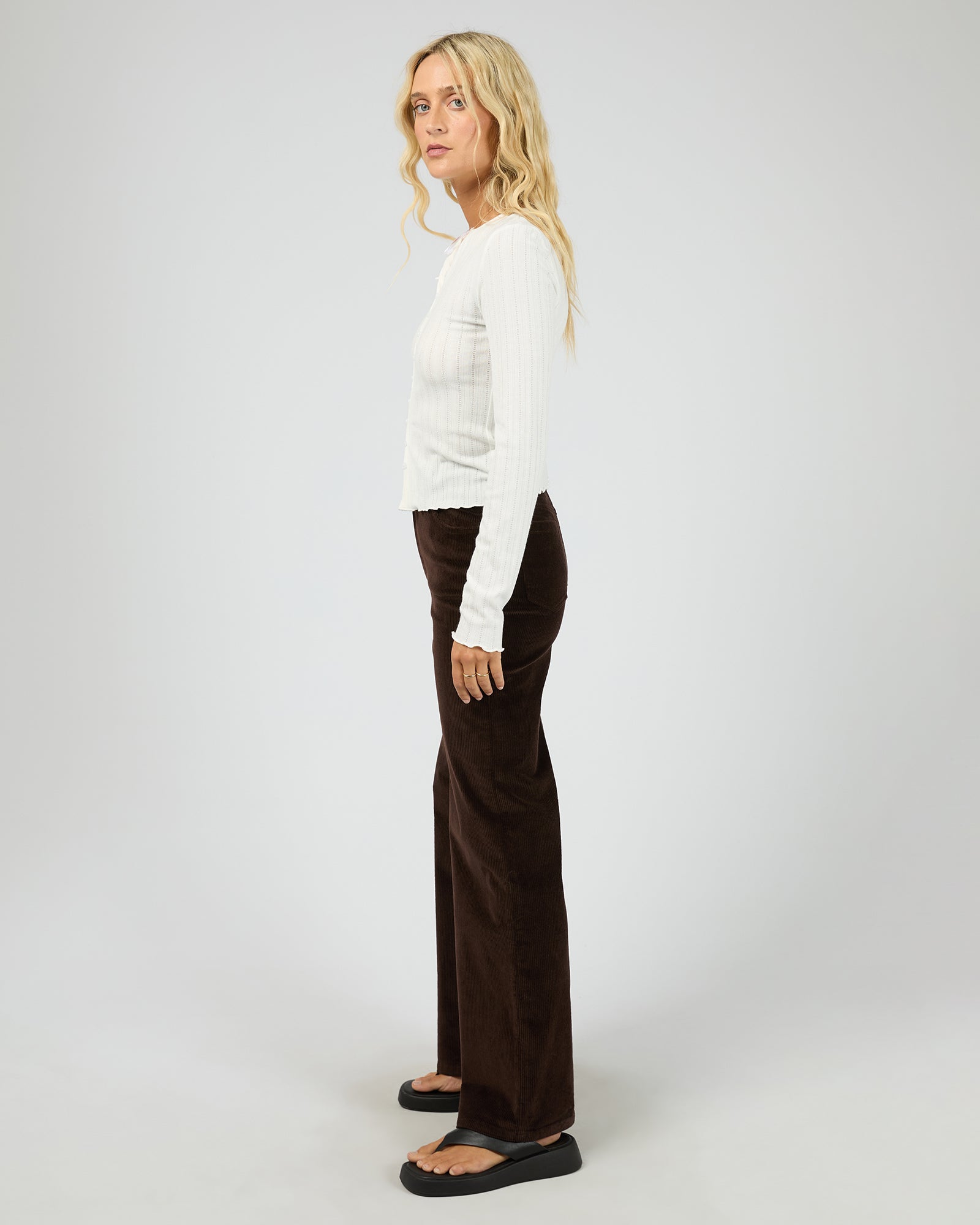 【ダークブラウン（20）】E CORD PANT jm2829-i.webp