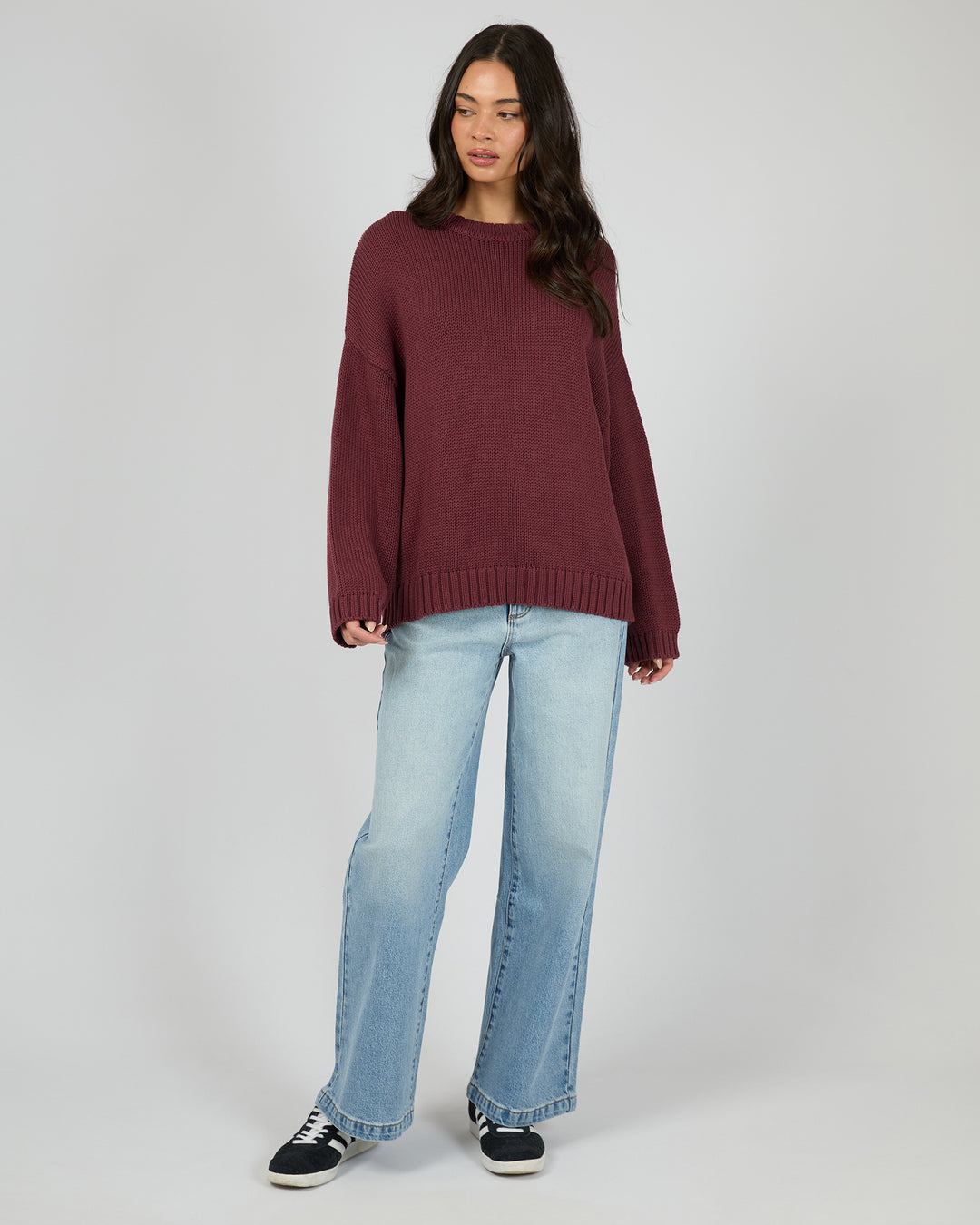 Cosy Oversized Knit Burgundy