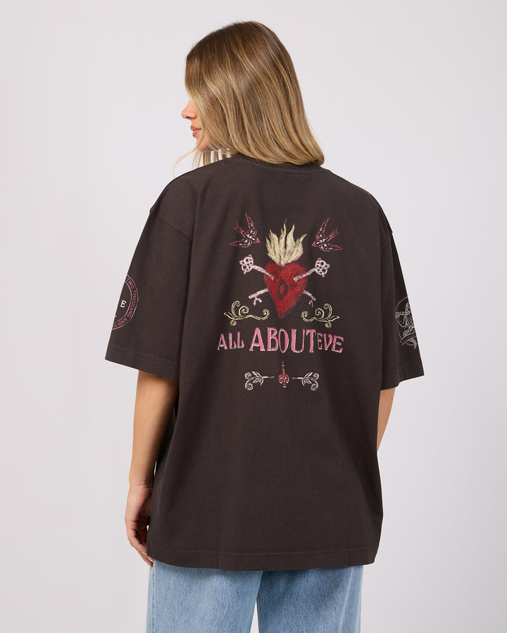 Aurora Oversized Tee Washed Black