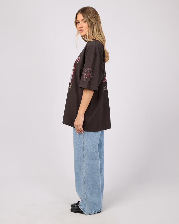 Aurora Oversized Tee Washed Black