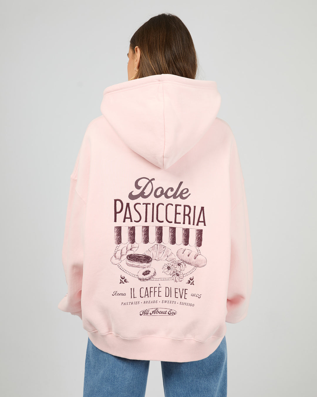 Cafe Box Hoodie Pale Pink