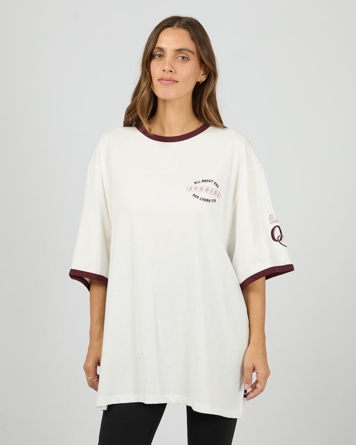 Motion Oversized Tee Vintage White