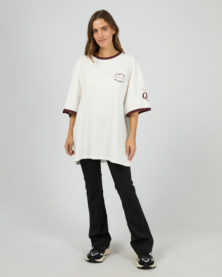 Motion Oversized Tee Vintage White
