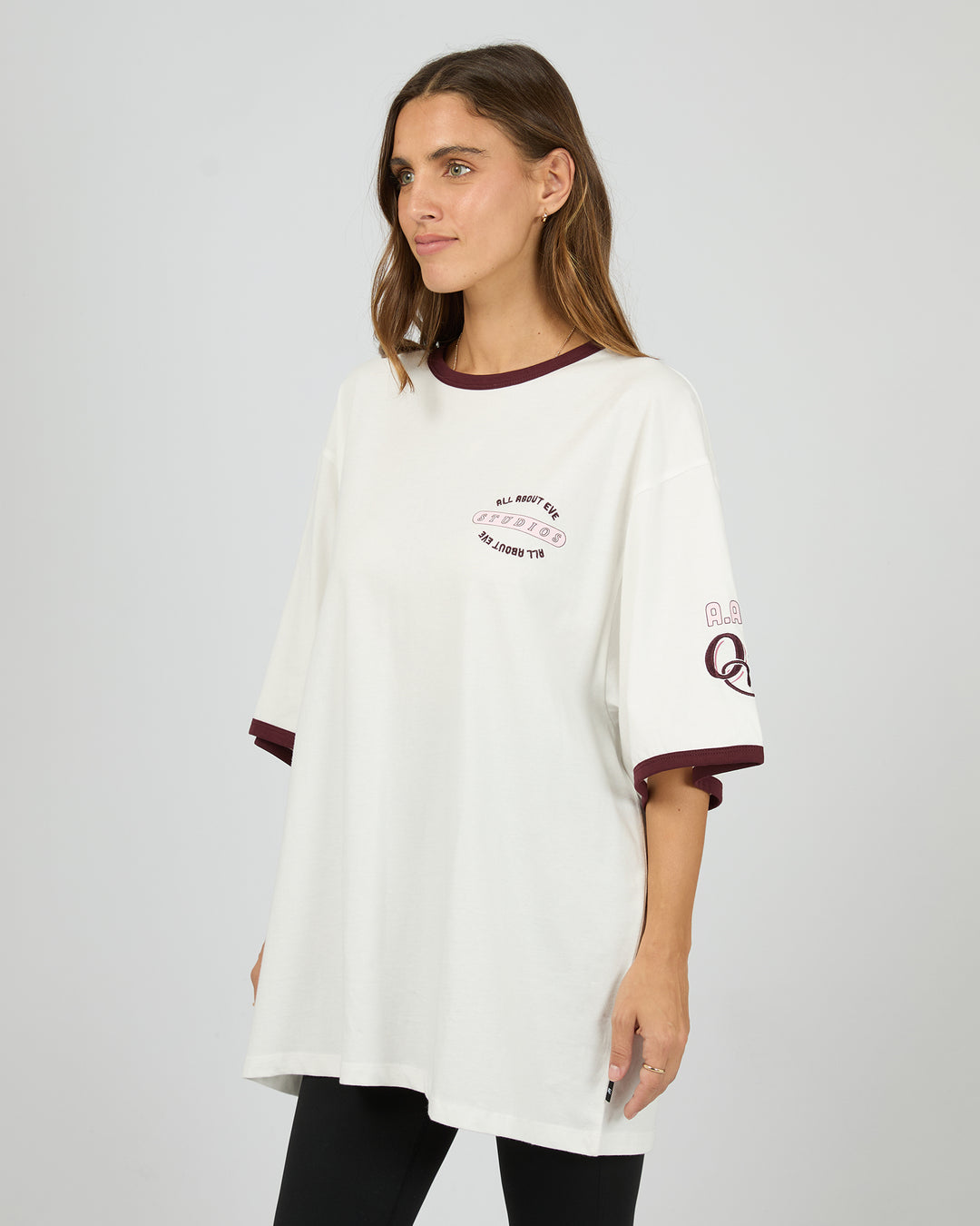 Motion Oversized Tee Vintage White