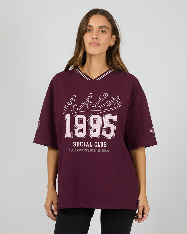 Ninety Five V-Neck Tee Wine