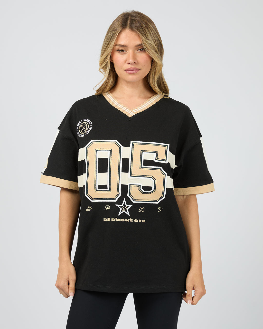 Allstar V-Neck Tee Black