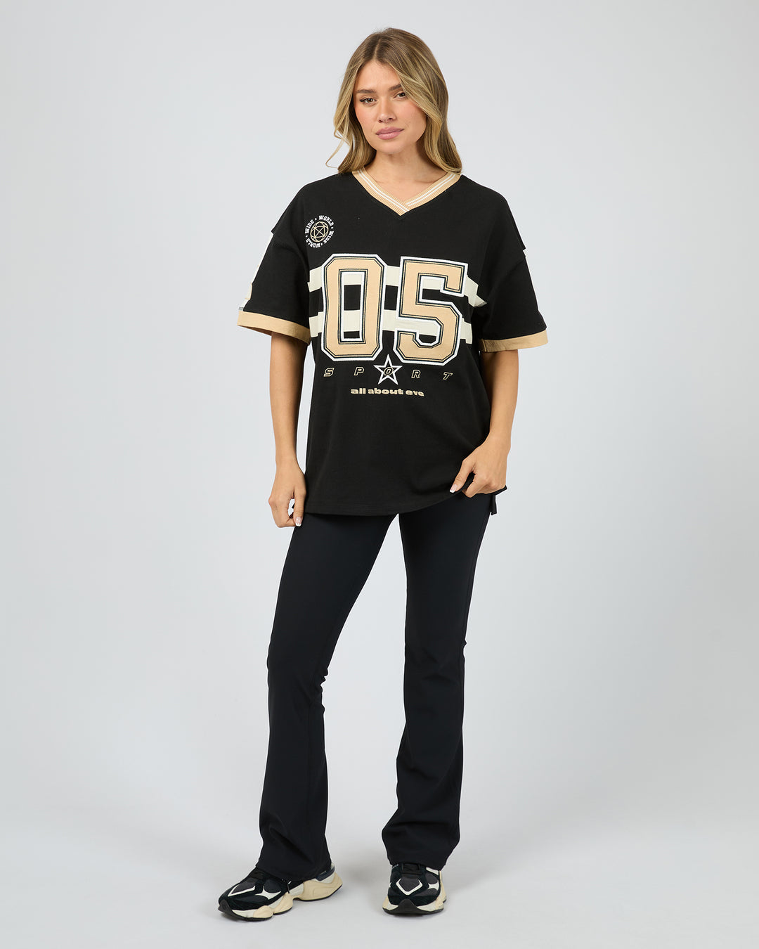 Allstar V-Neck Tee Black