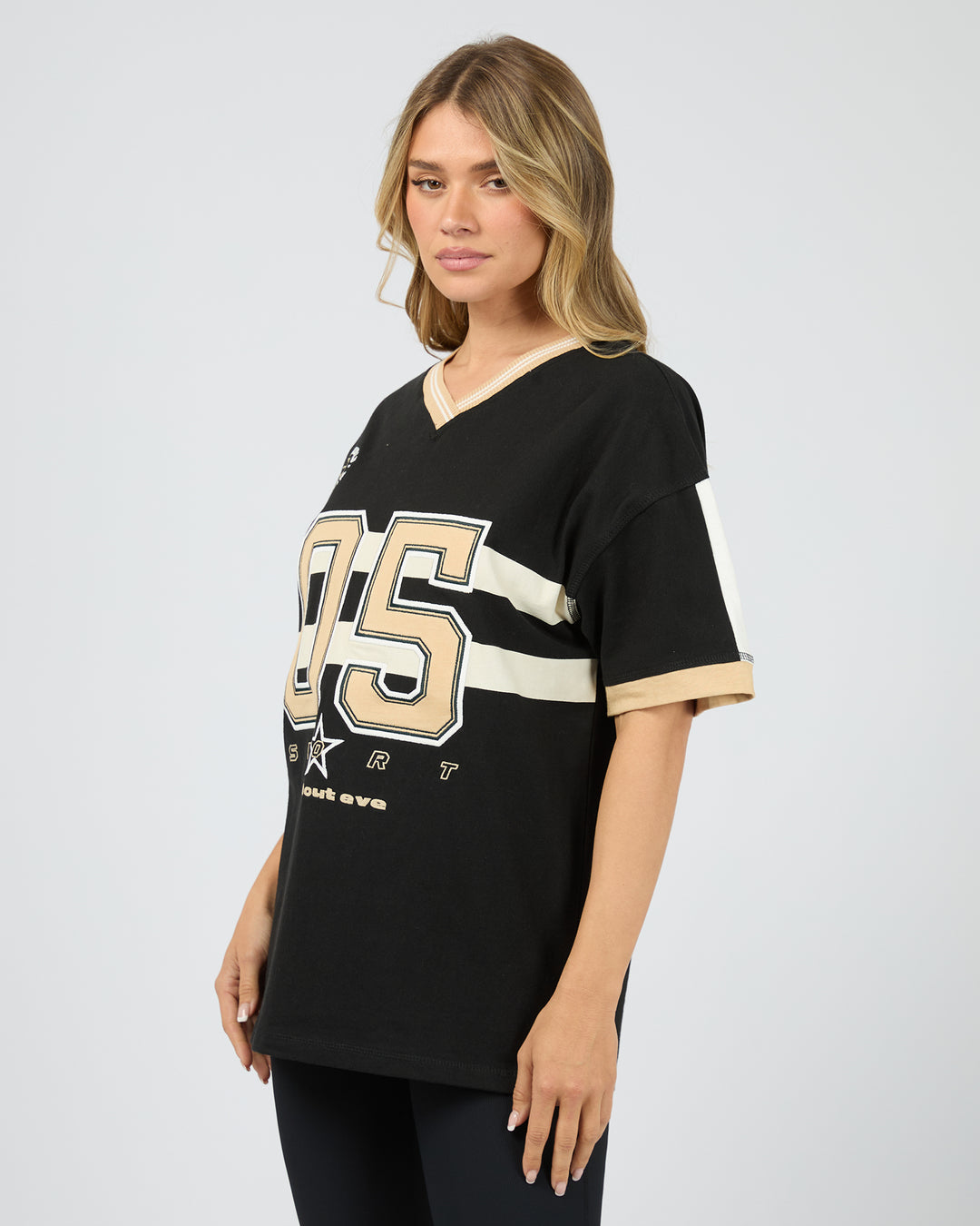 Allstar V-Neck Tee Black