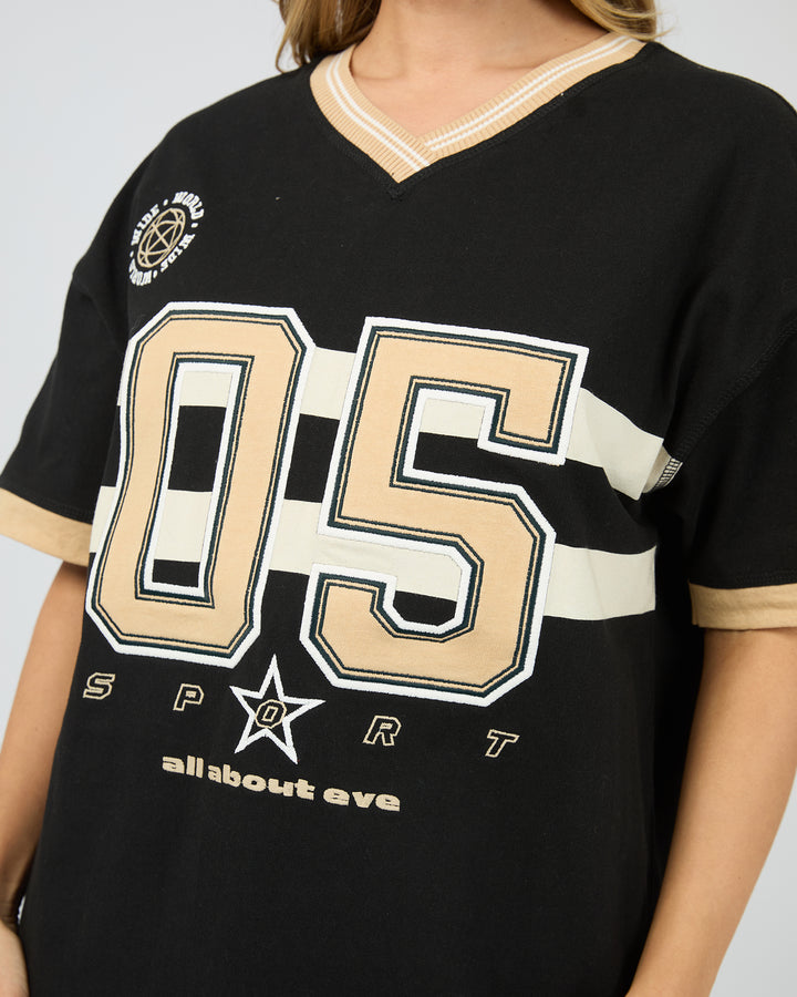 Allstar V-Neck Tee Black
