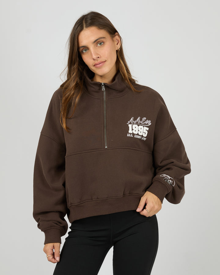 Eve Team 1/4 Zip Brown