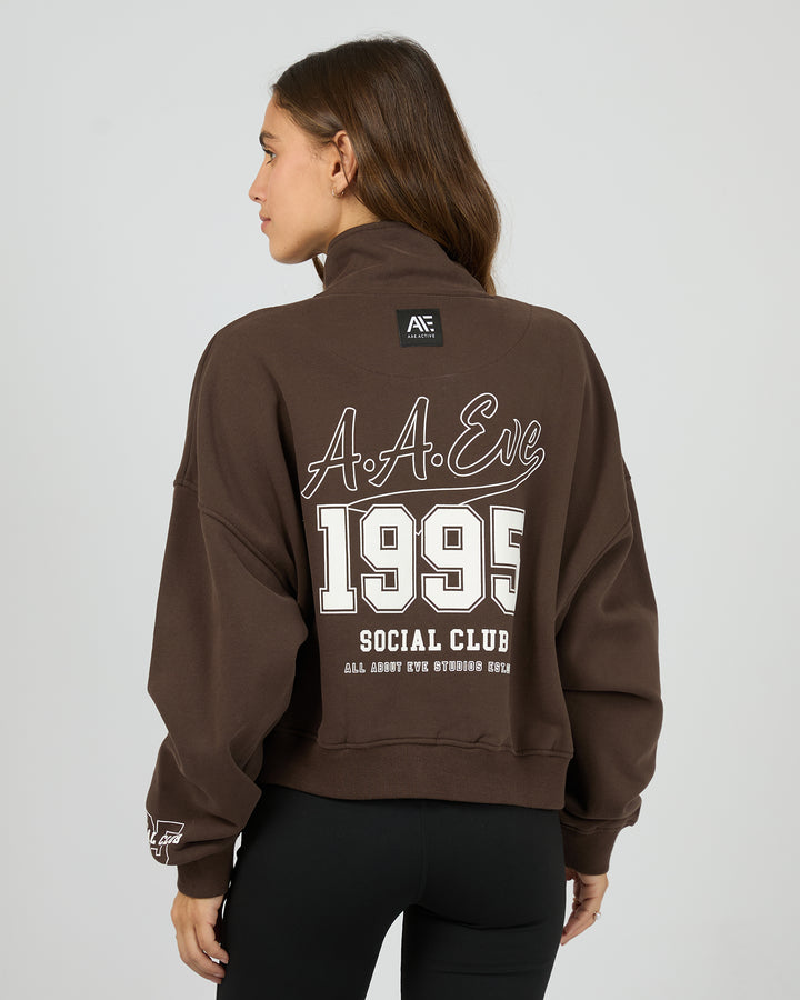 Eve Team 1/4 Zip Brown