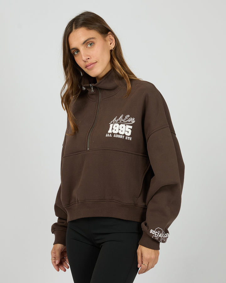 Eve Team 1/4 Zip Brown