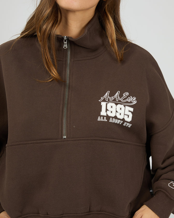 Eve Team 1/4 Zip Brown
