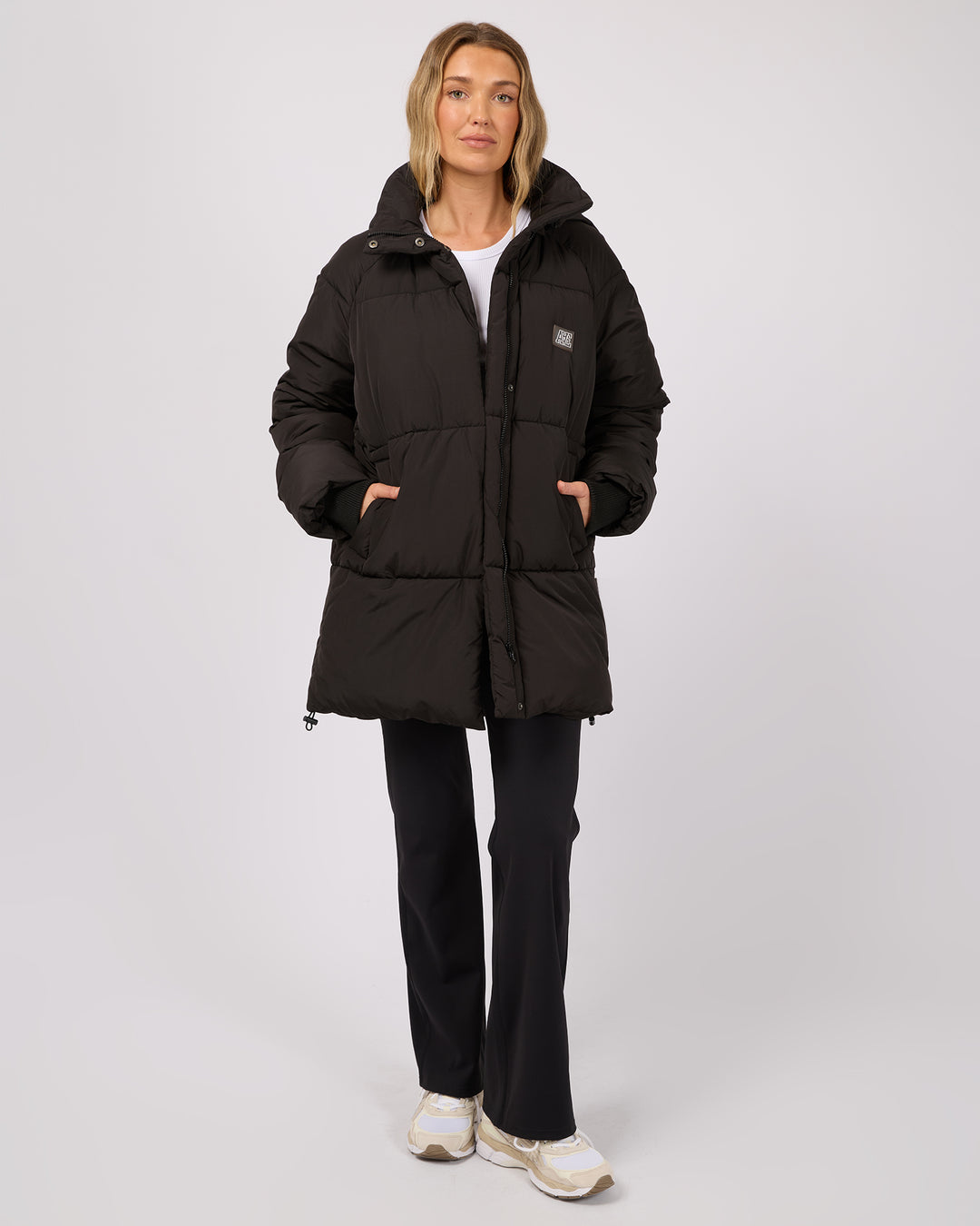 Elevate Long Puffer Jacket Black