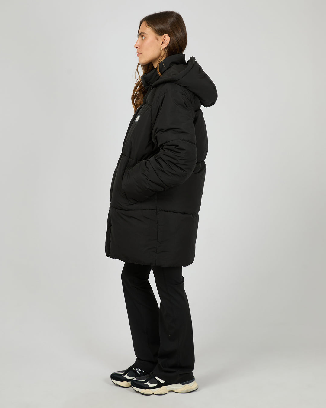 Elevate Long Puffer Jacket Black