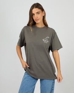 Cherry Pie Relaxed Tee Charcoal