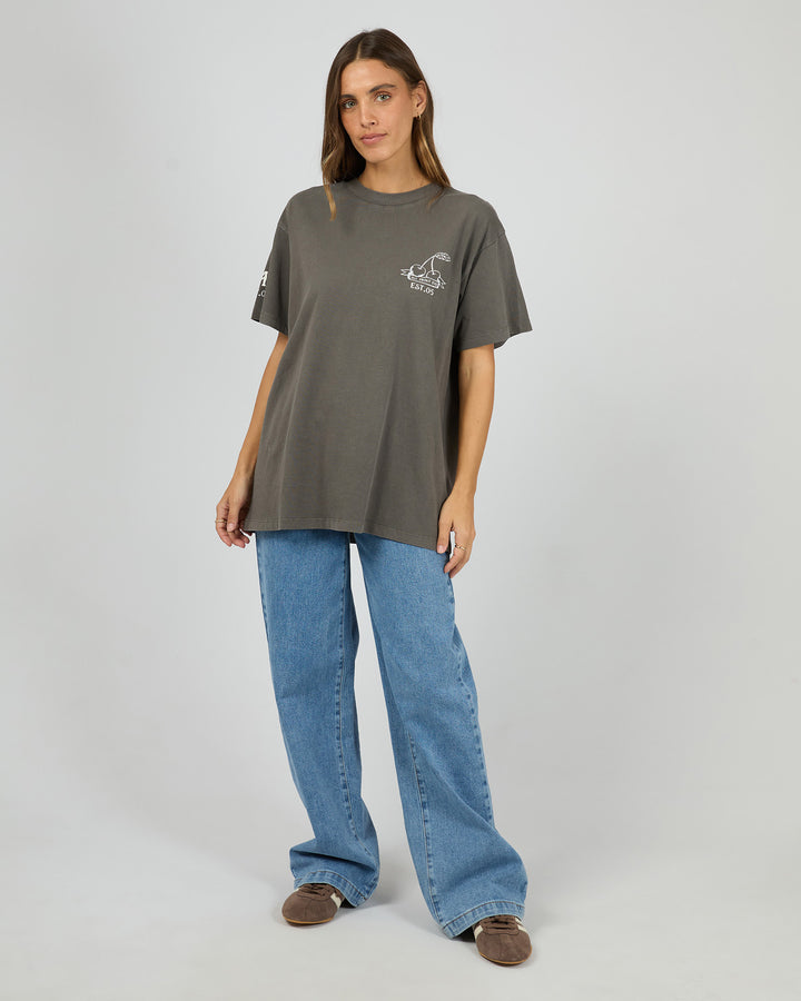 Cherry Pie Relaxed Tee Charcoal