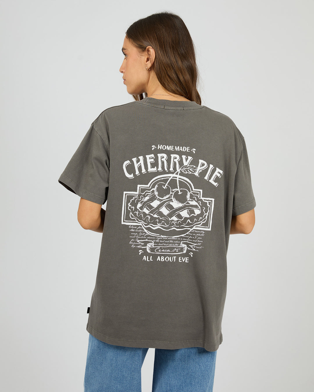 Cherry Pie Relaxed Tee Charcoal