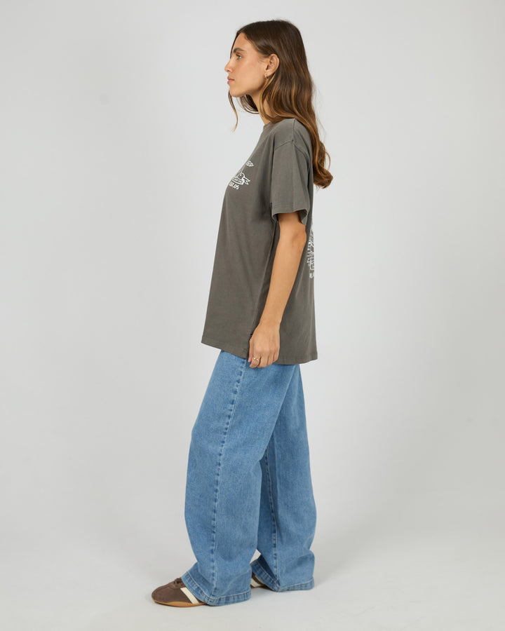 Cherry Pie Relaxed Tee Charcoal