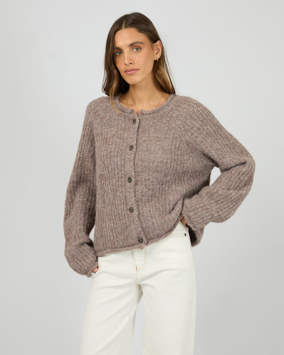 Devon Cardigan Coffee