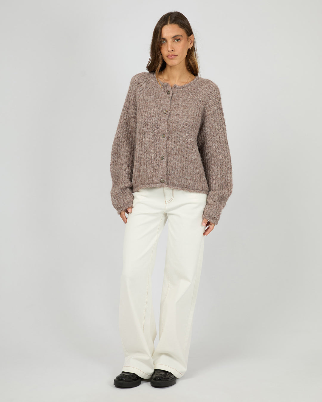 Devon Cardigan Coffee
