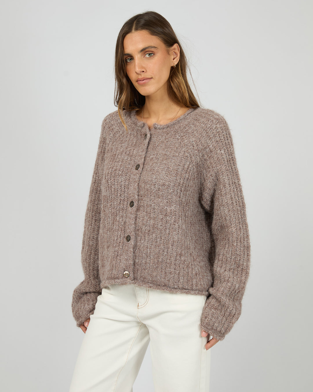 Devon Cardigan Coffee