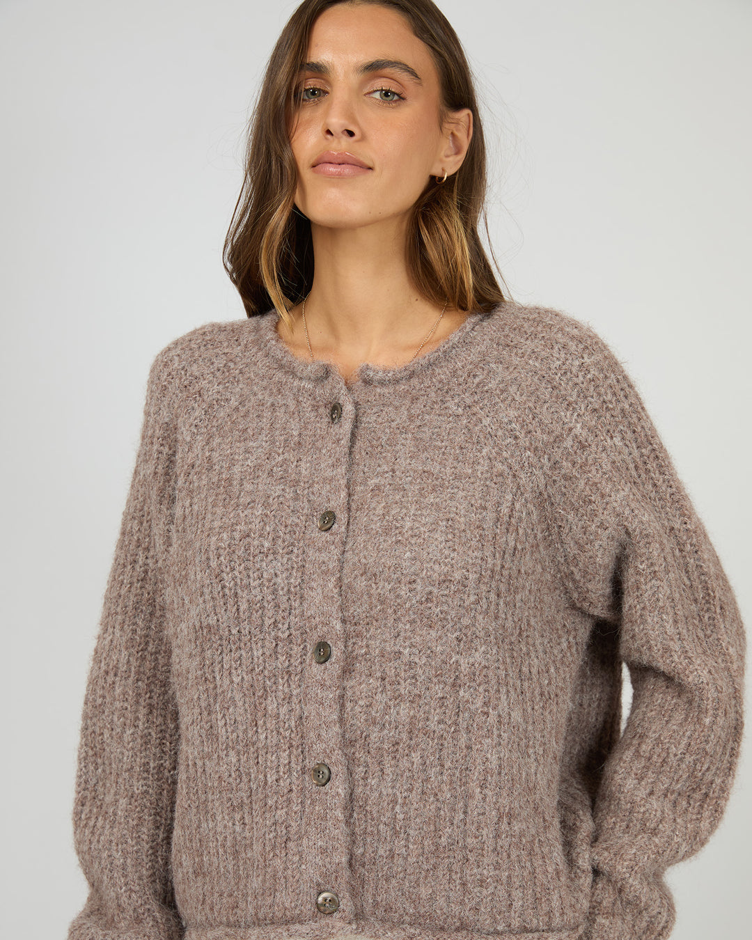 Devon Cardigan Coffee