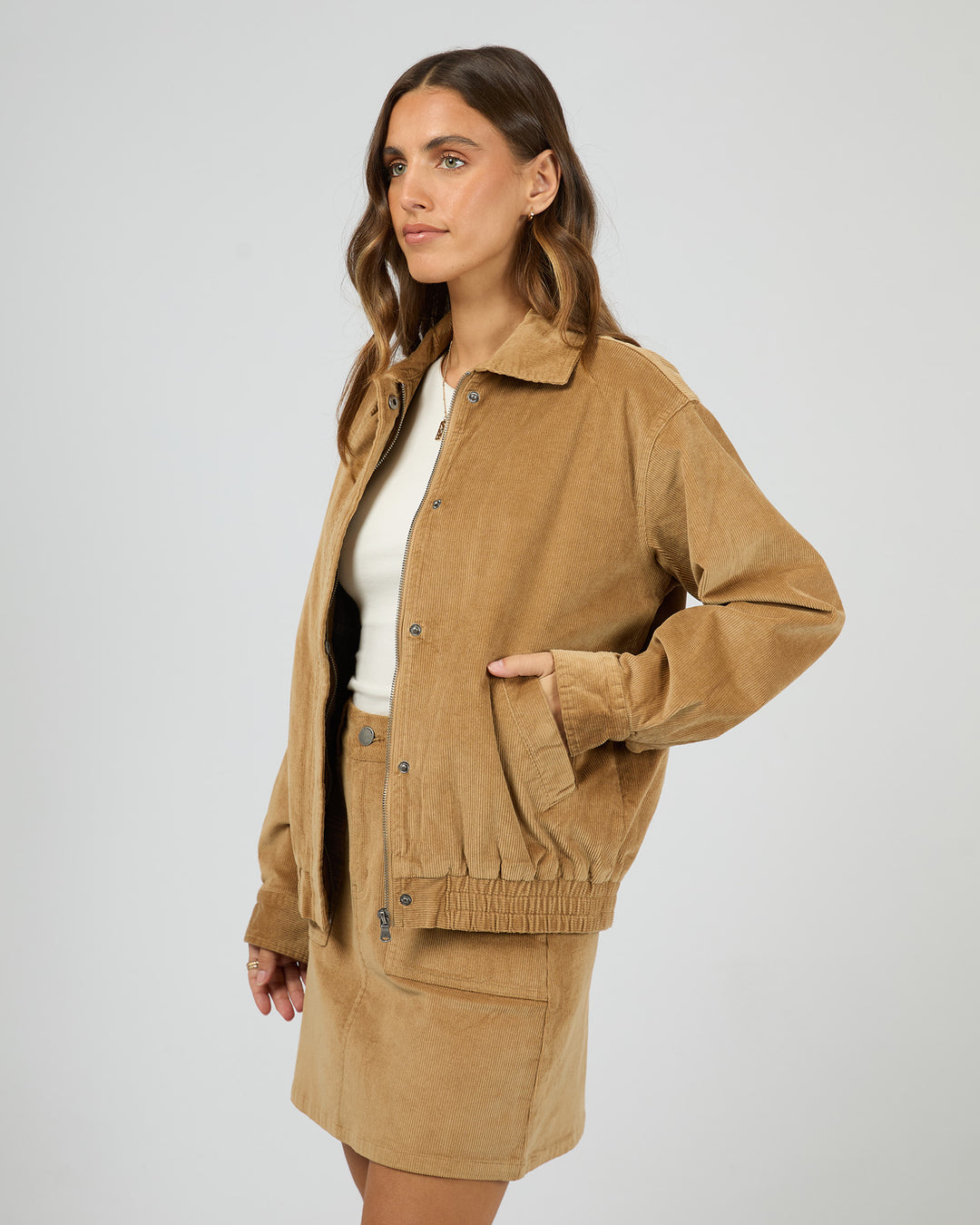 Bambi Cord Bomber Tan