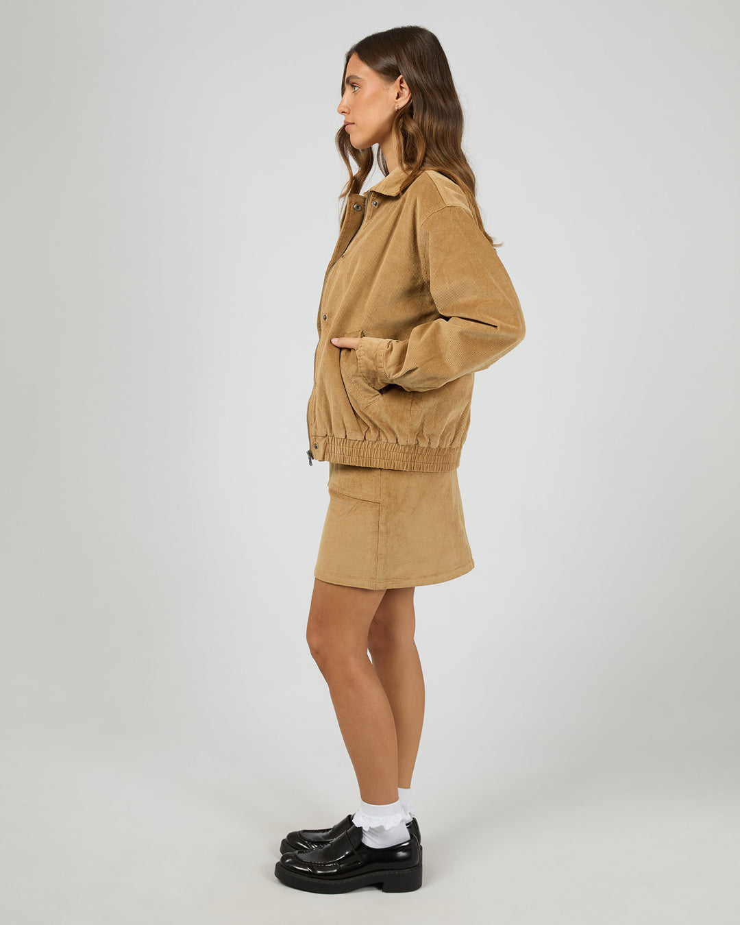 Bambi Cord Bomber Tan