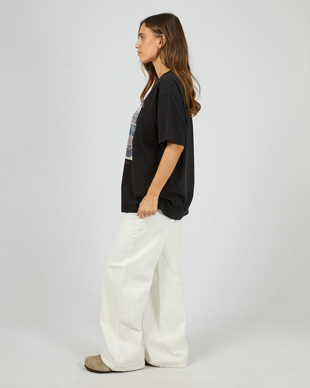 New York Diner Relaxed Tee Washed Black