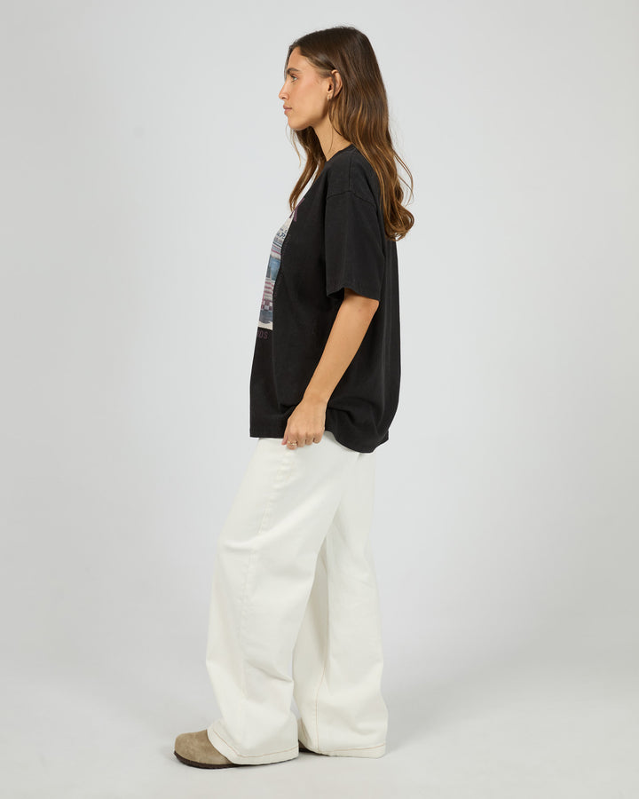 New York Diner Relaxed Tee Washed Black
