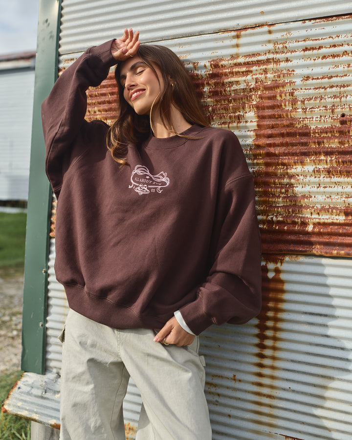 Golden Hour Box Crew Brown