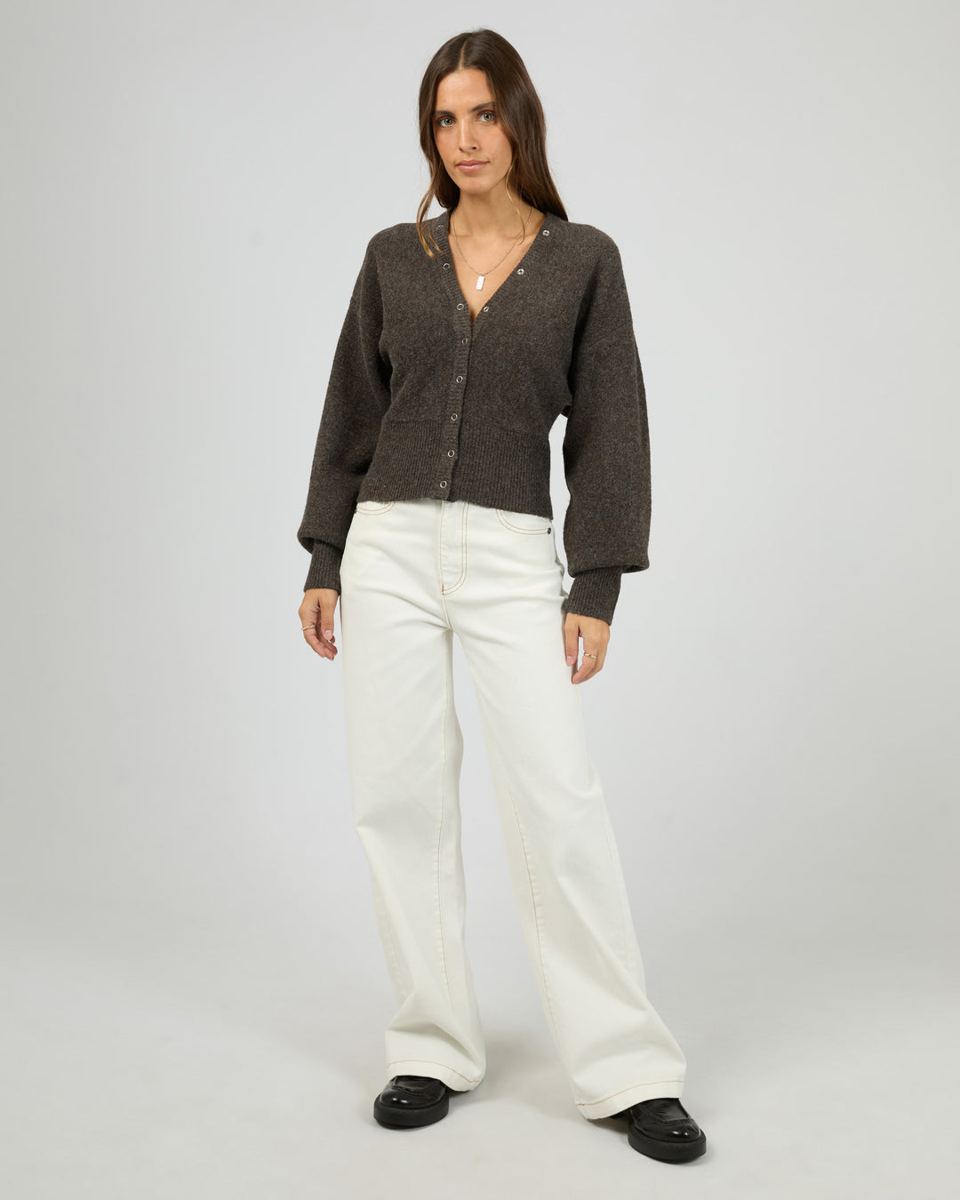 Nelly Knit Cardi Brown