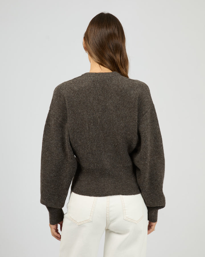 Nelly Knit Cardi Brown
