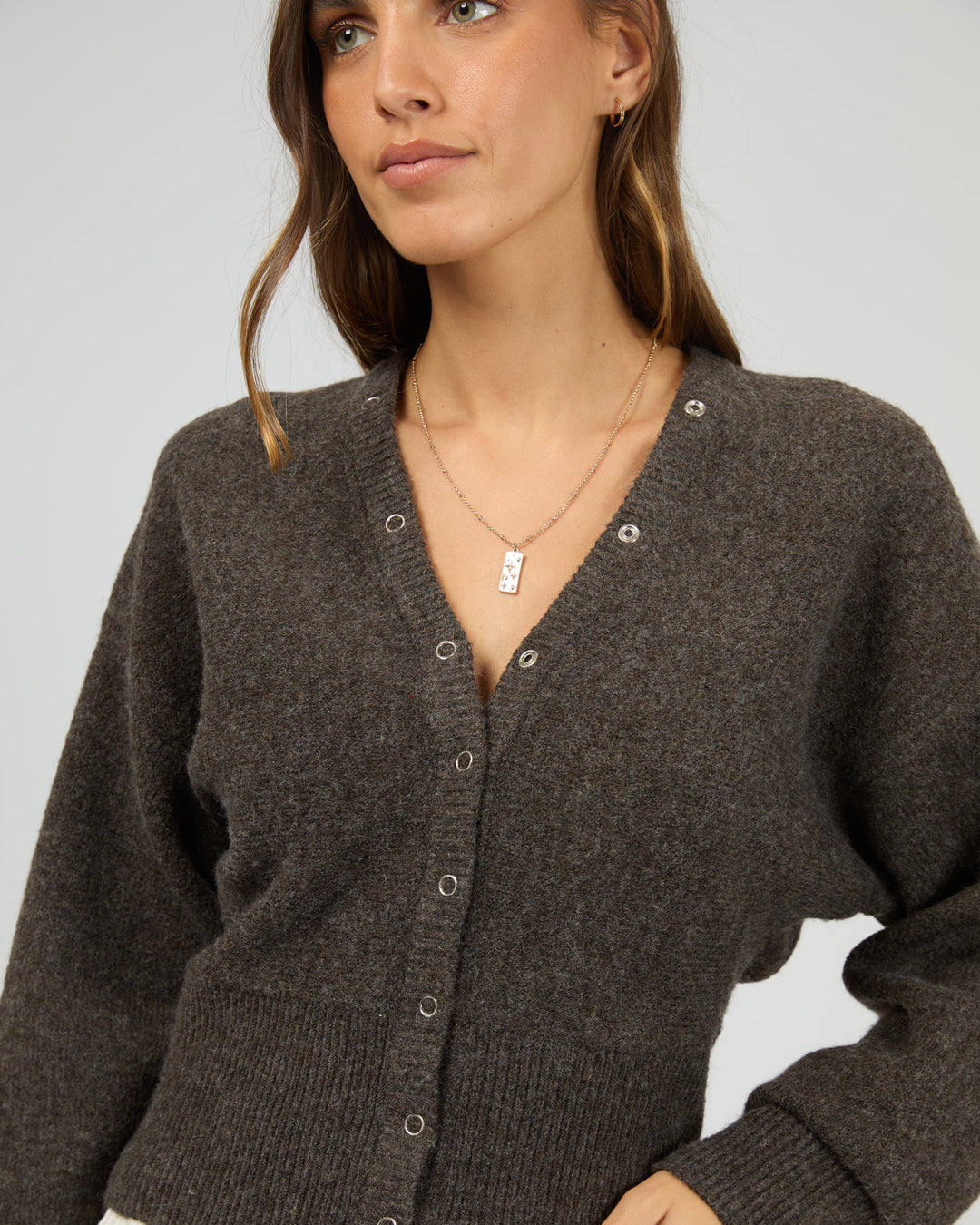 Nelly Knit Cardi Brown