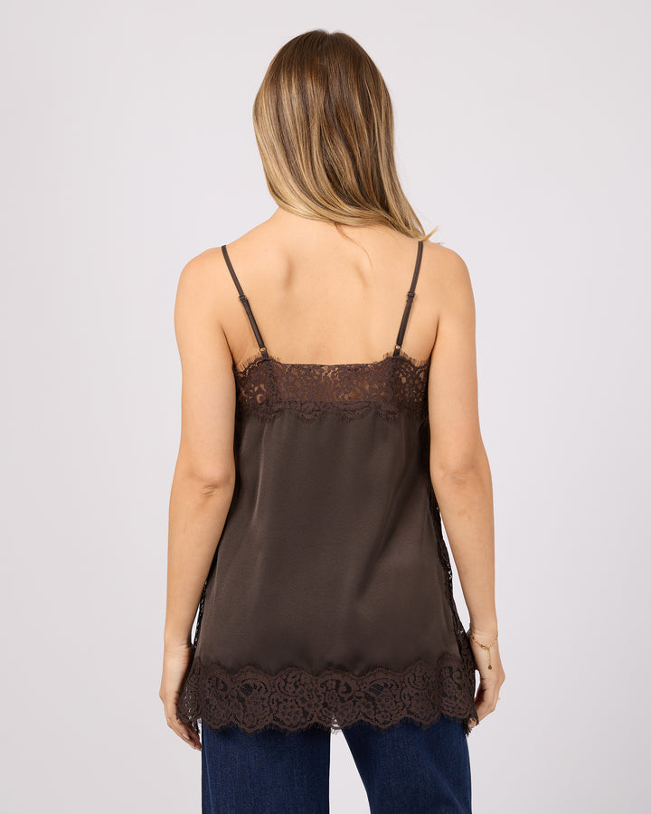 Hava Lace Cami Coffee