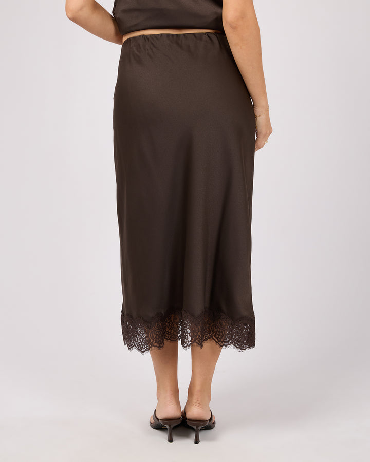Hava Lace Skirt Coffee