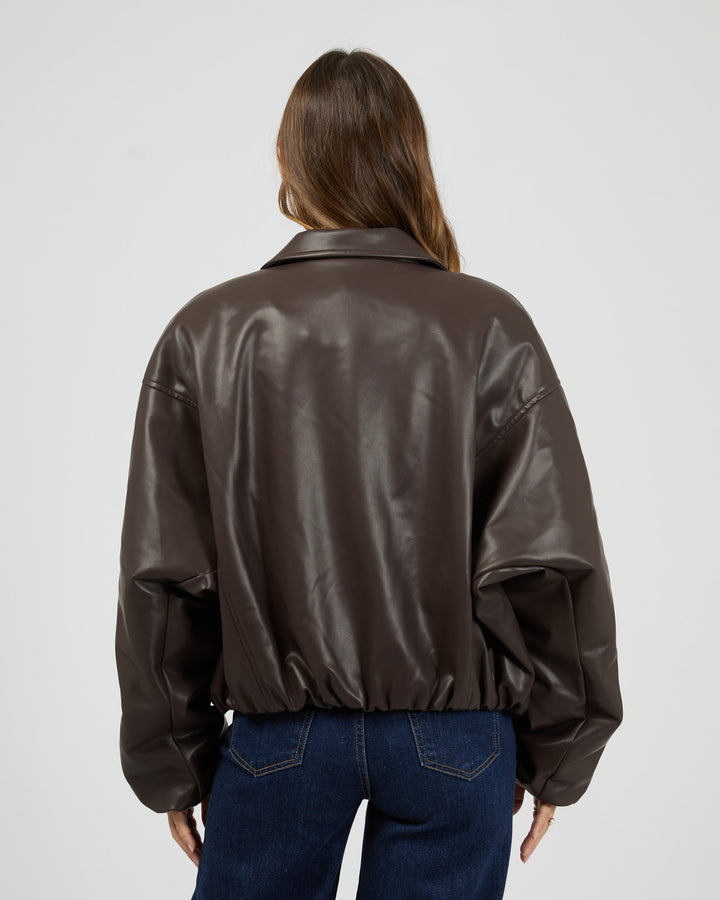 Carmen Pu Bomber Chocolate