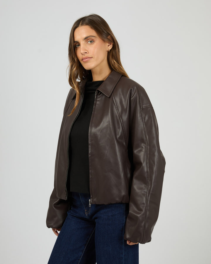 Carmen Pu Bomber Chocolate