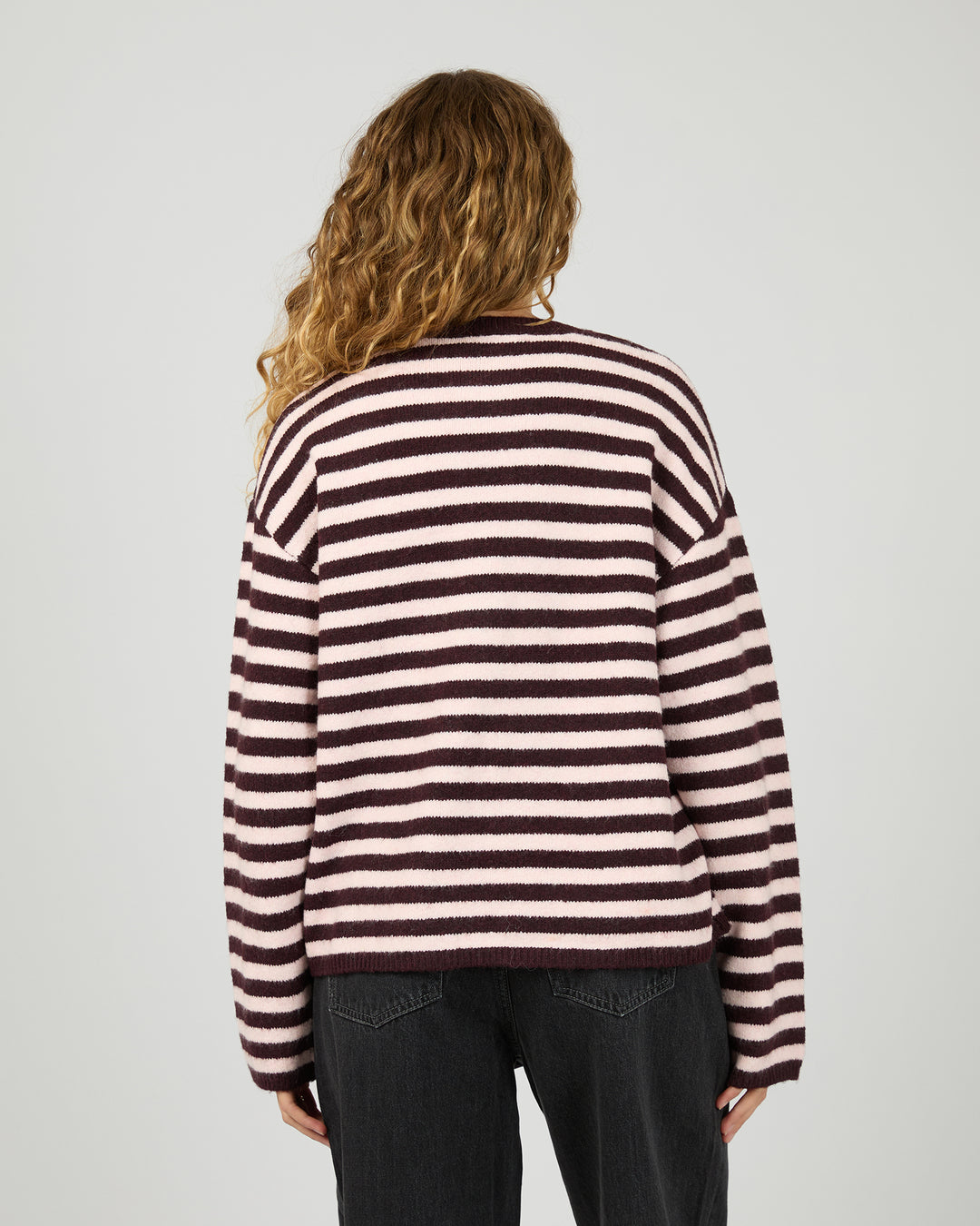 Flossie Stripe Knit Wine