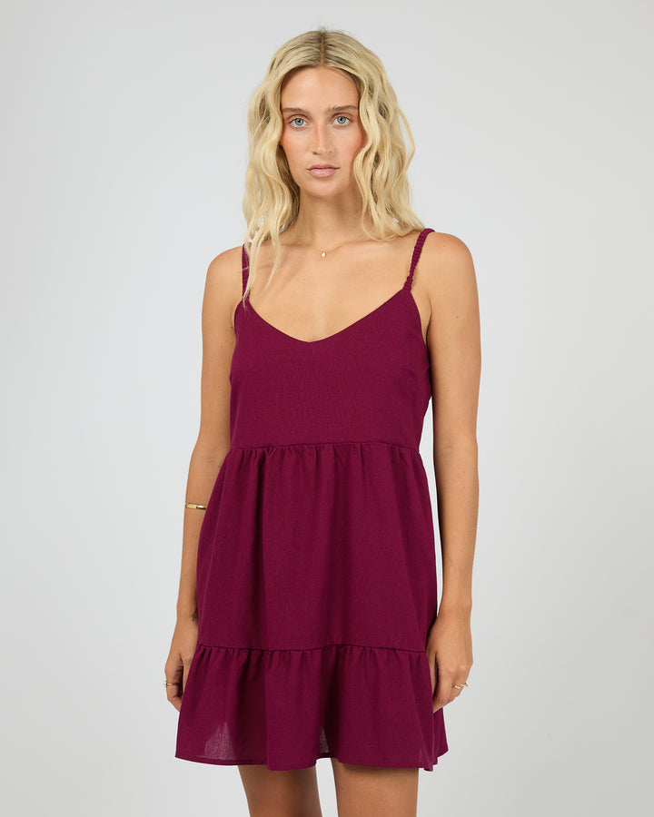 Soleil Mini Dress Wine