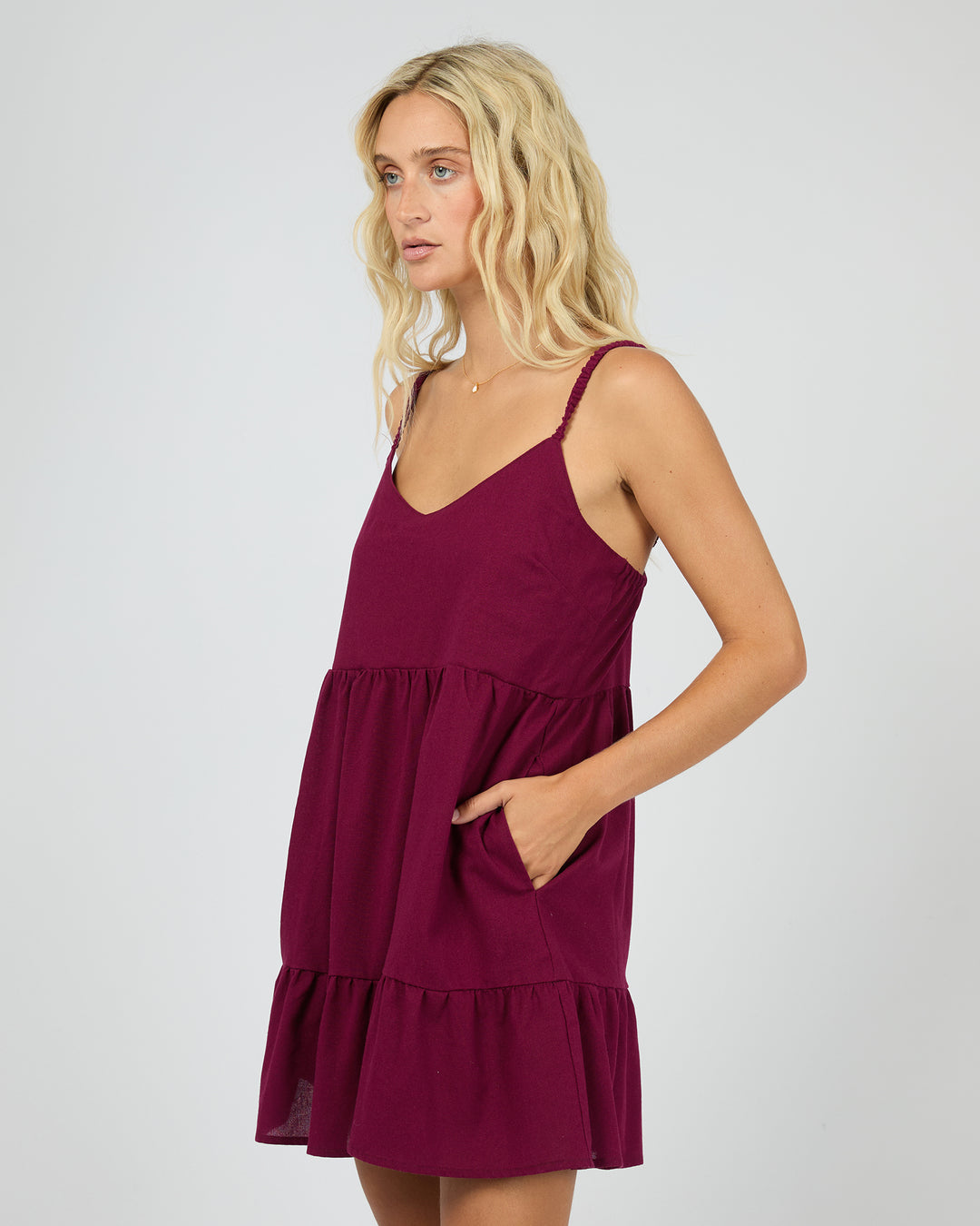 Soleil Mini Dress Wine