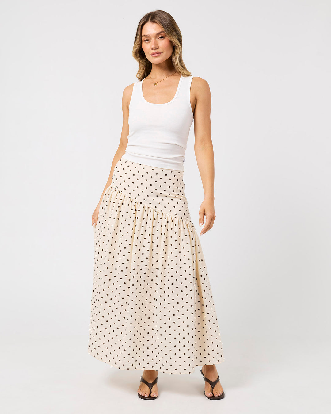 Imani Asym Skirt Vanilla